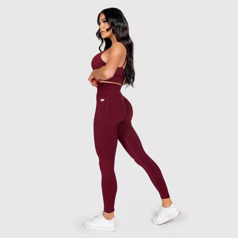 Sportleggings Iron Aesthetics Inspire, bordó-11