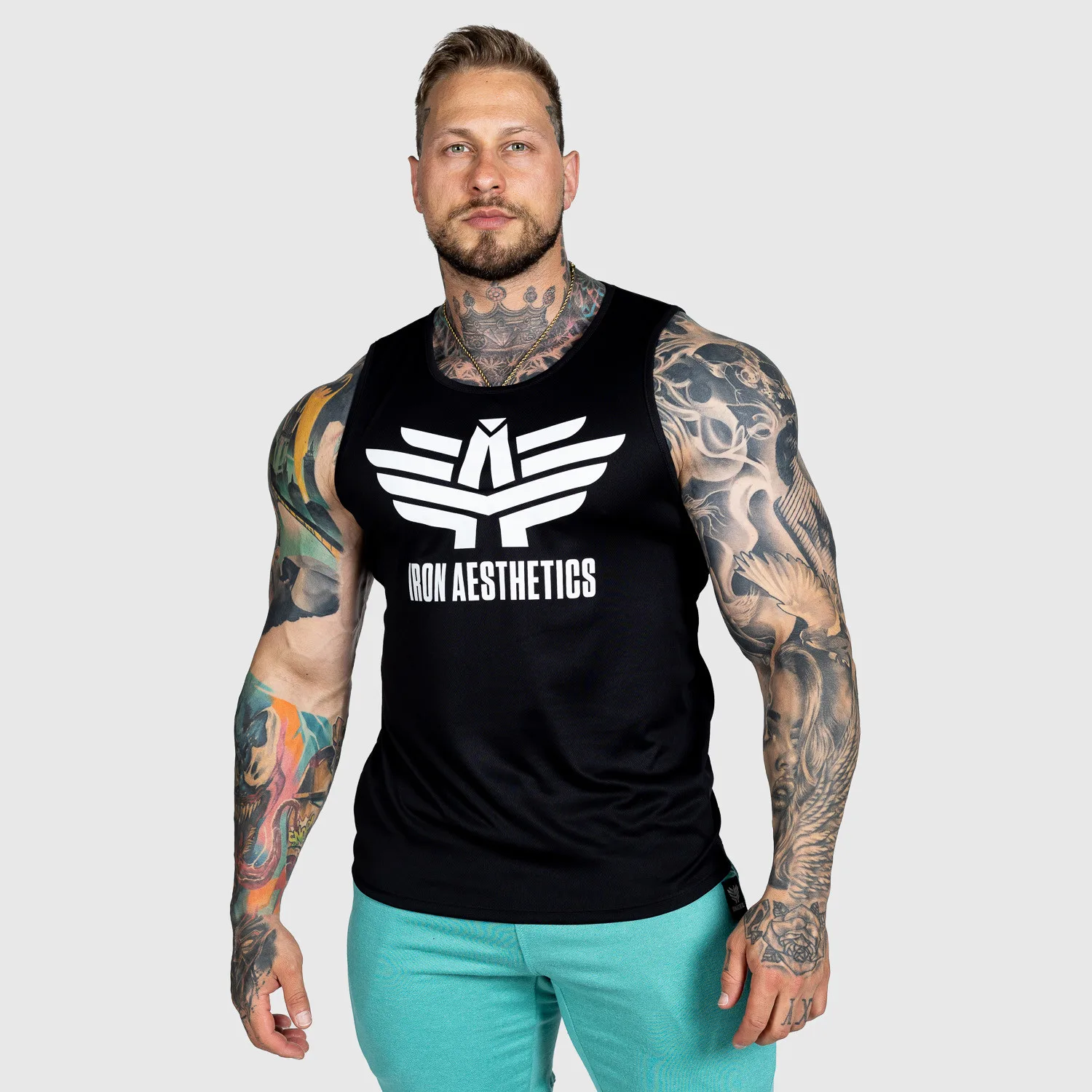 Sportos atléta Iron Aesthetics Get Fit, fekete-1