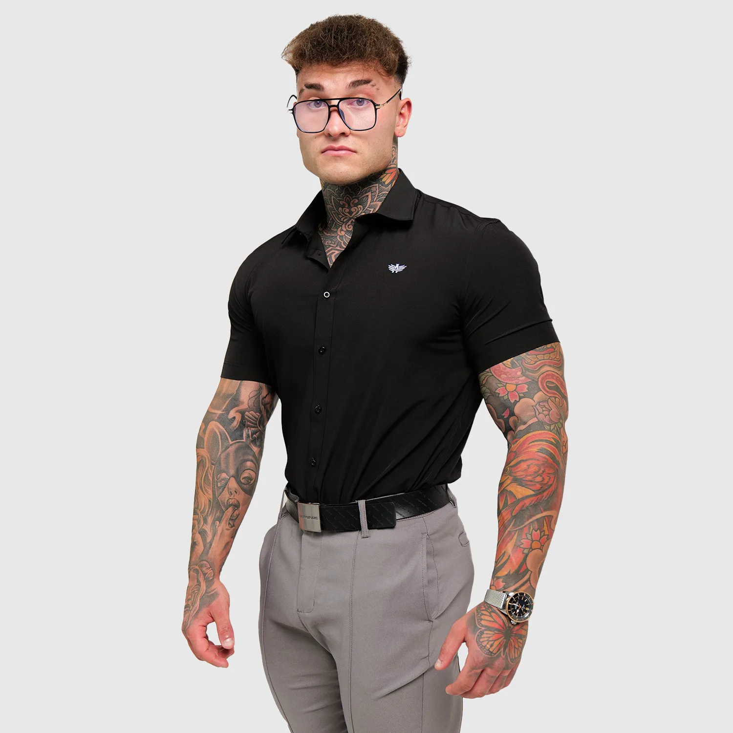 Sztreccs ing Iron Aesthetics Short Slim Stretch, fekete-1