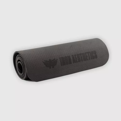 Tornaszőnyeg Iron Aesthetics Yoga Mat, fekete