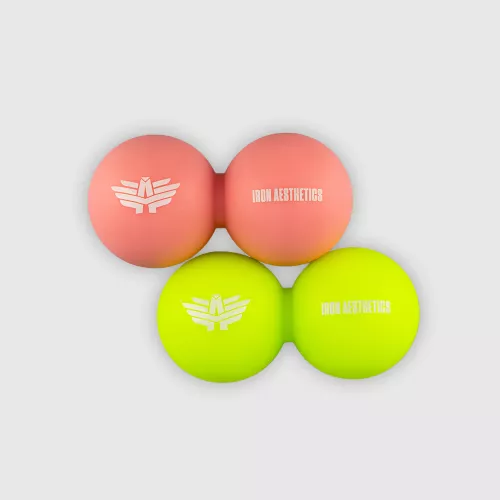 Masszázslabda Iron Aesthetics DuoRoll Ball, zöld