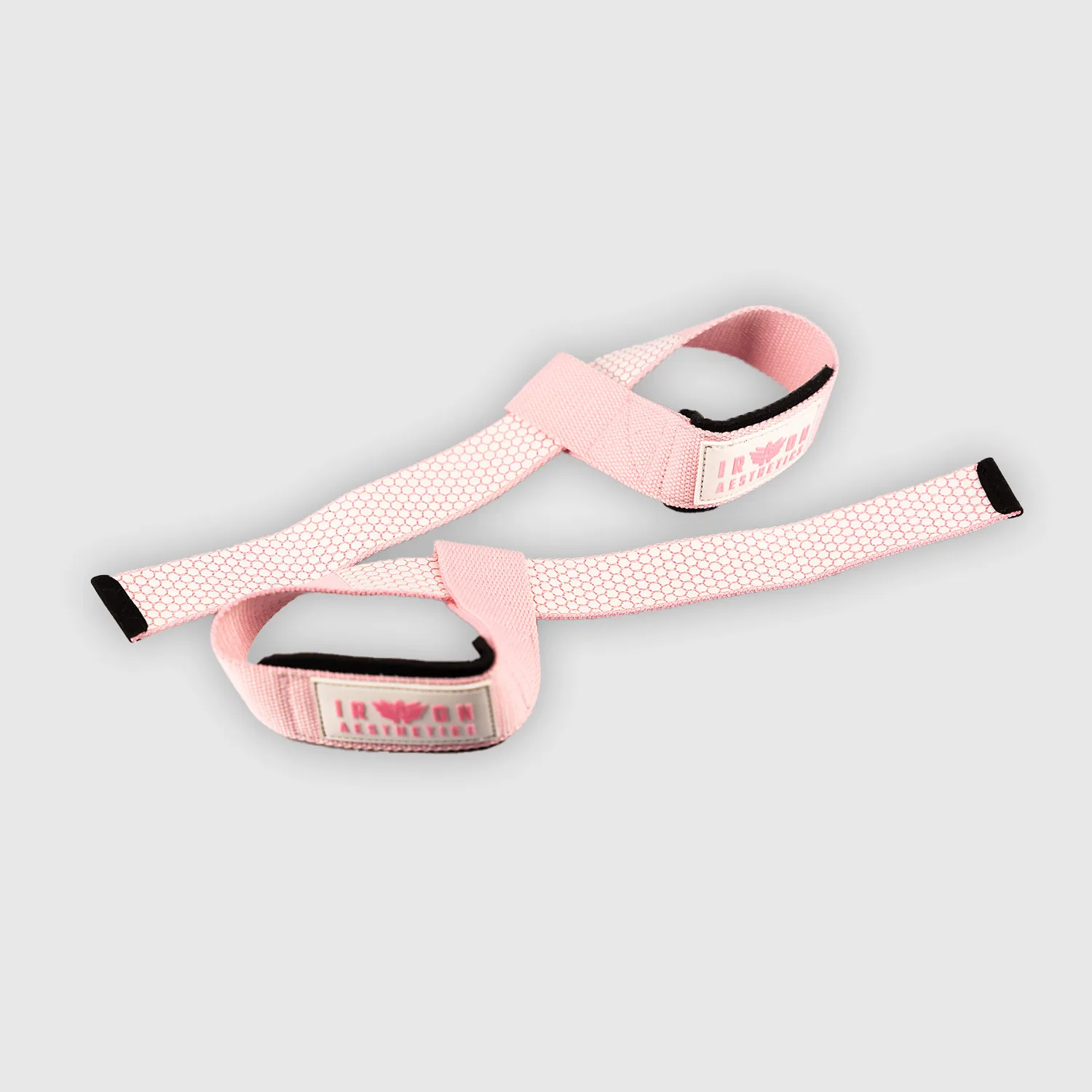 Gurtni csúszásgátlóval Iron Aesthetics Grip Straps, rózsaszín-1