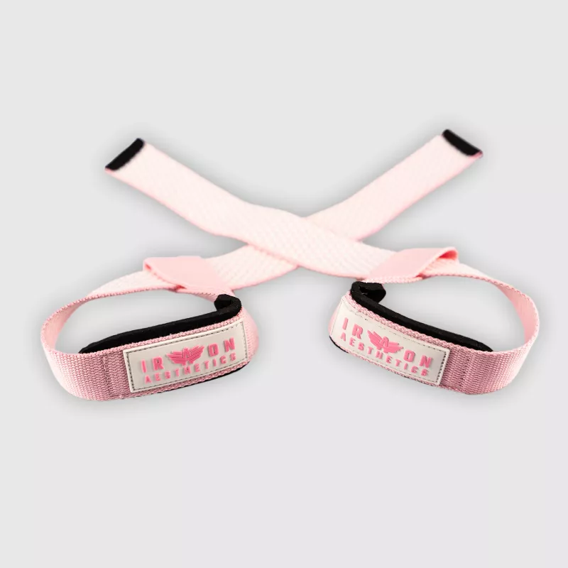 Gurtni csúszásgátlóval Iron Aesthetics Grip Straps, rózsaszín-3