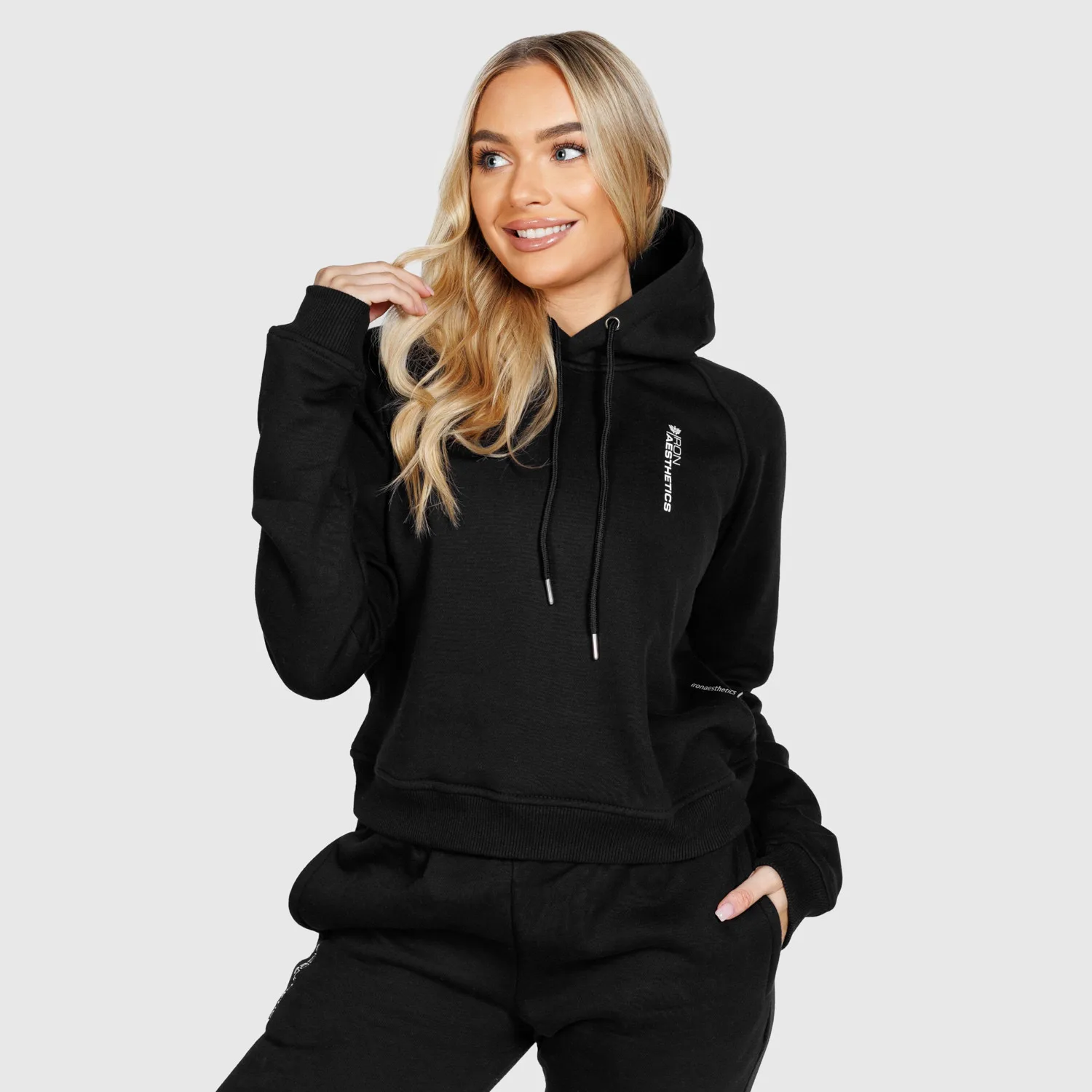 Női sportpulóver Iron Aesthetics Comfy, fekete-1