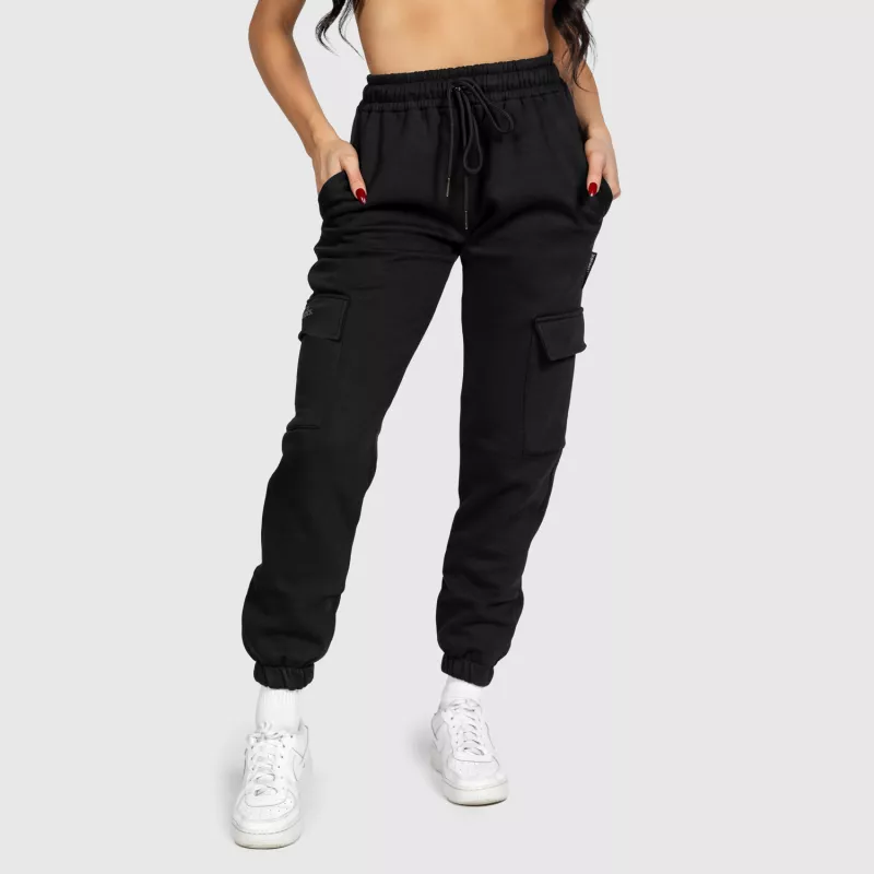 Női melegítőnadrág Iron Aesthetics Cargo, fekete-3