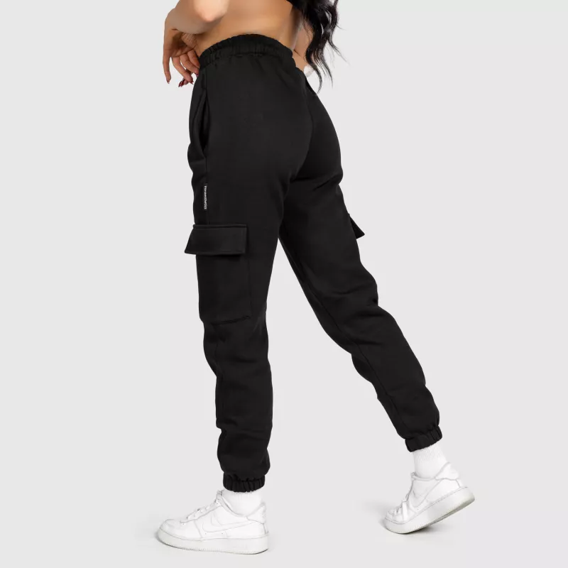 Női melegítőnadrág Iron Aesthetics Cargo, fekete-4
