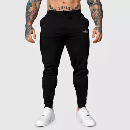 Jogger melegítőnadrág Iron Aesthetics Strips, fekete