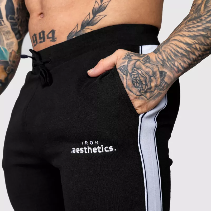 Jogger melegítőnadrág Iron Aesthetics Strips, fekete-9