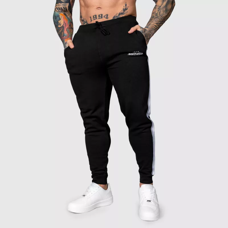 Jogger melegítőnadrág Iron Aesthetics Strips, fekete-6