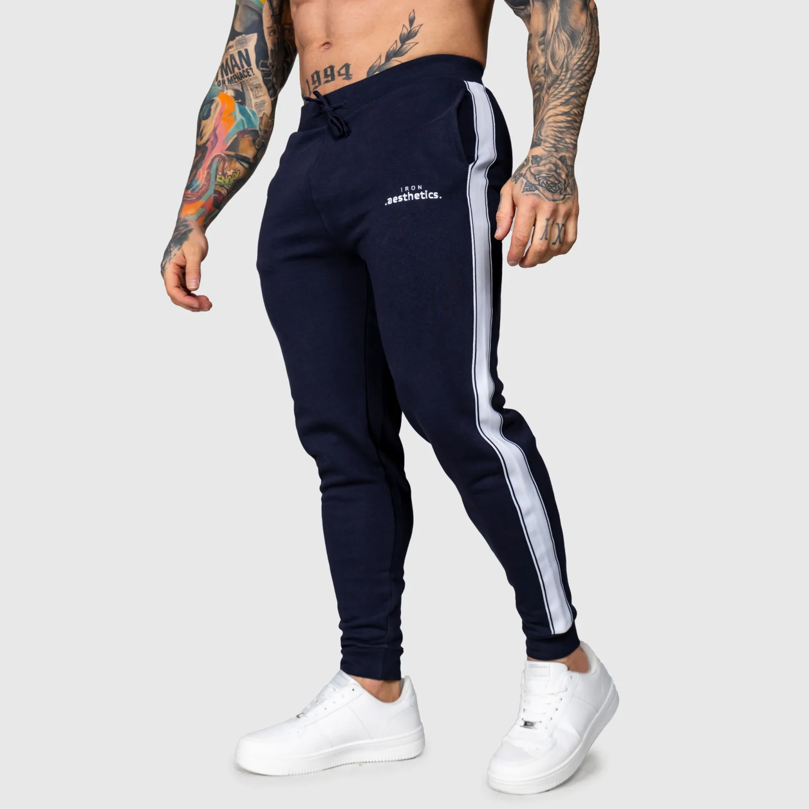 Jogger melegítőnadrág Iron Aesthetics Strips, navy-1