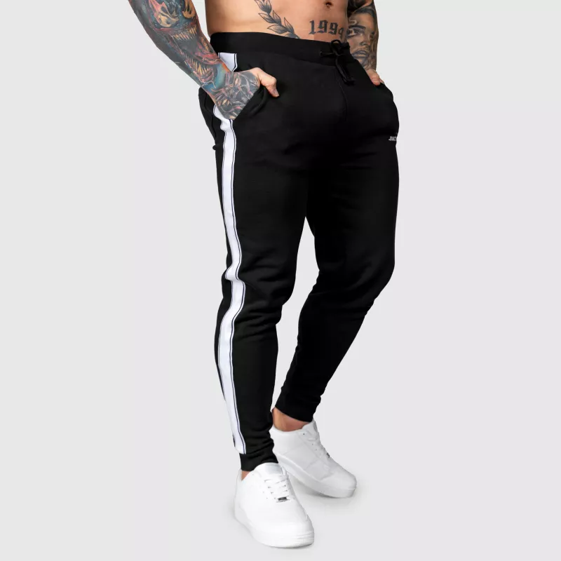 Jogger melegítőnadrág Iron Aesthetics Strips, fekete-4