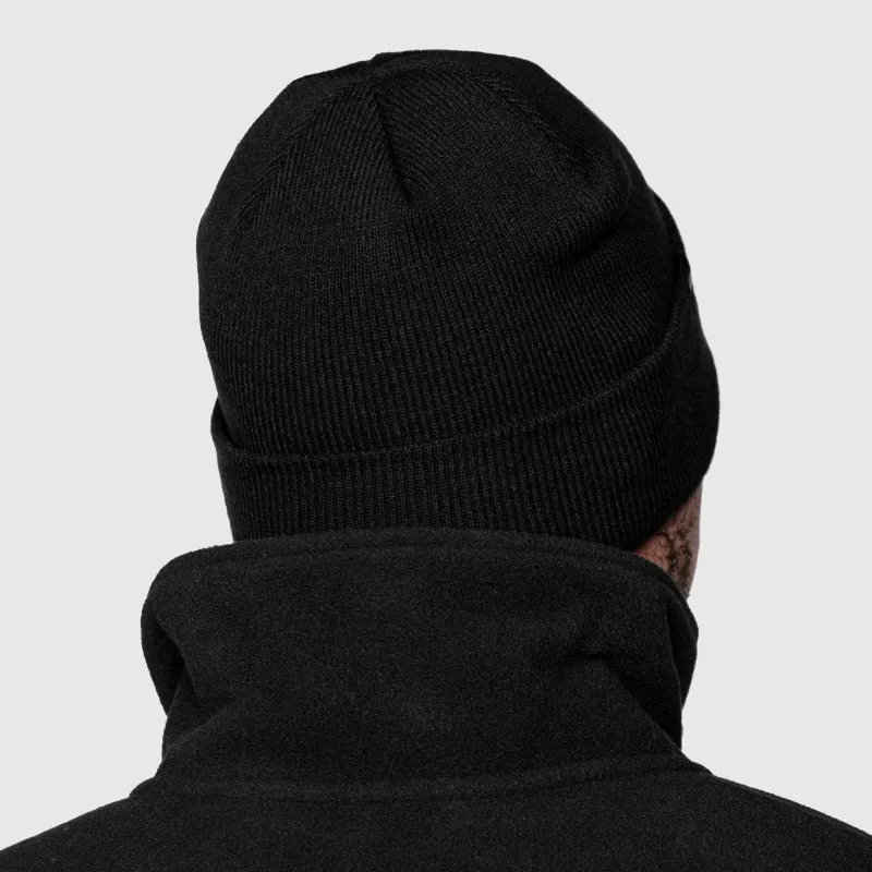 Téli beanie sapka Iron Aesthetics Topper, fekete-3