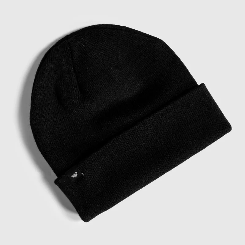 Téli beanie sapka Iron Aesthetics Topper, fekete-2