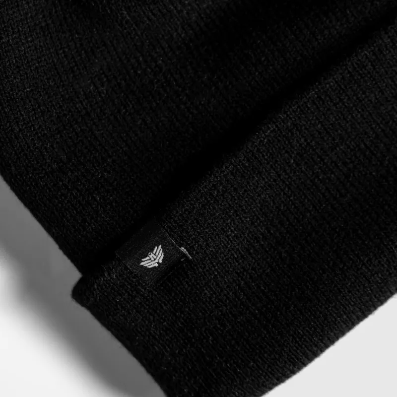 Téli beanie sapka Iron Aesthetics Topper, fekete-4