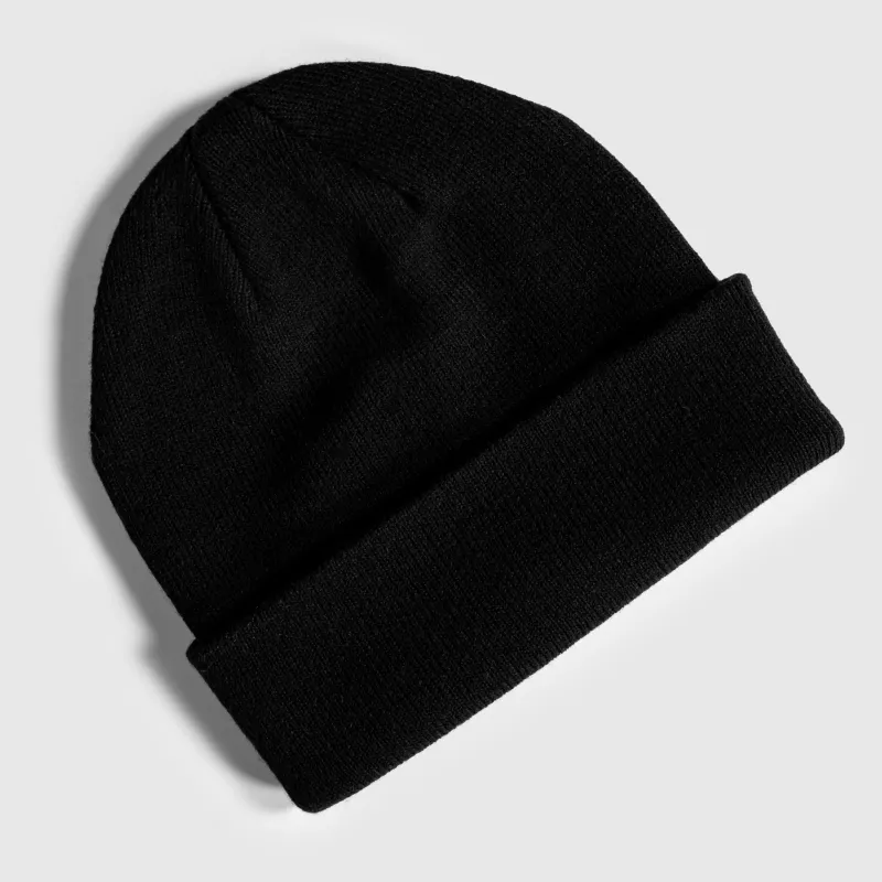 Téli beanie sapka Iron Aesthetics Topper, fekete-5