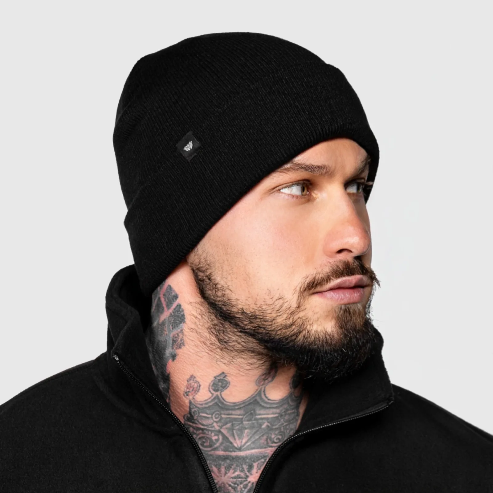 Téli beanie sapka Iron Aesthetics Topper, fekete-1