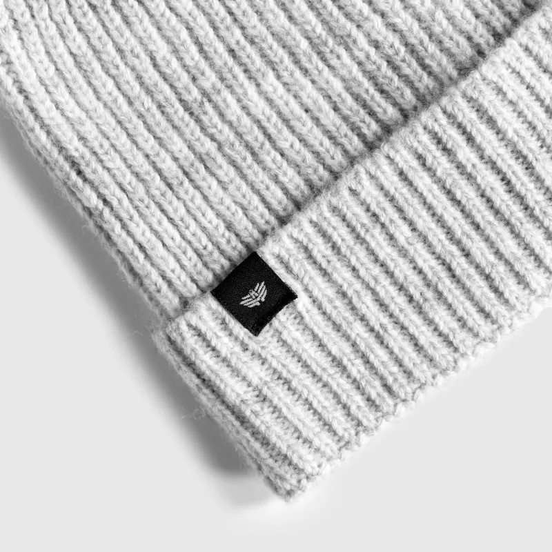 Klasszikus kötött sapka Iron Aesthetics Snug, szürke-5