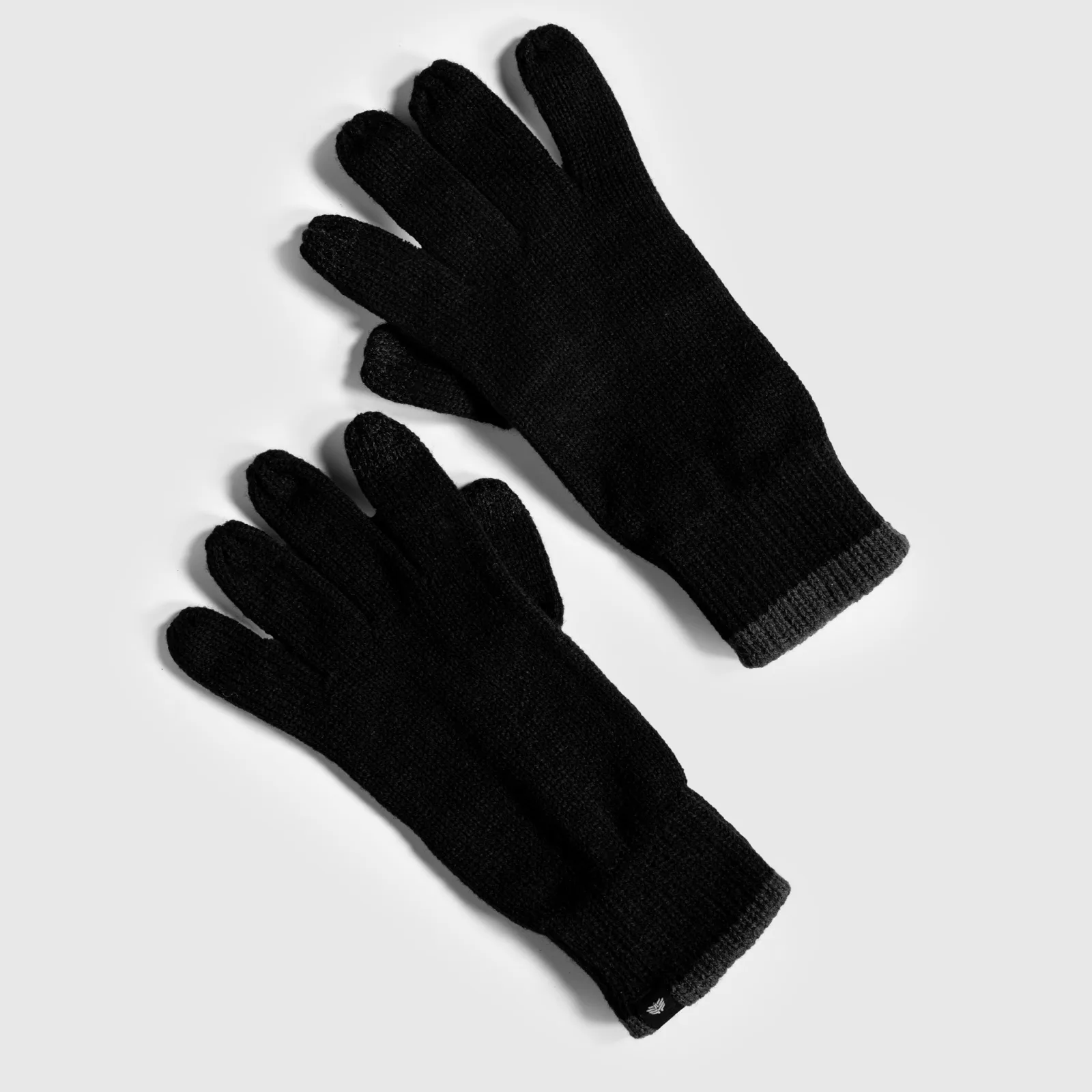 Kötött kesztyű Iron Aesthetics Touch Screen, fekete-1