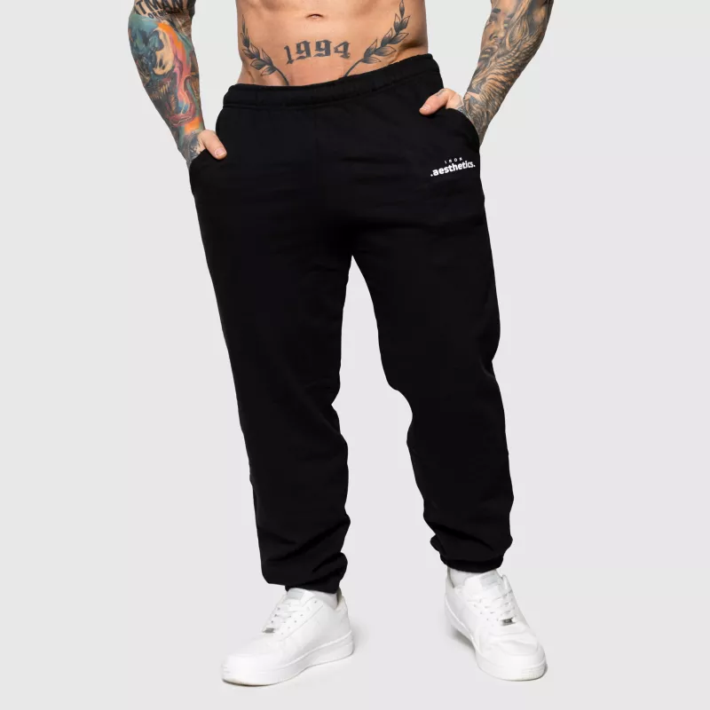 Oversized melegítőnadrág Iron Aesthetics Relaxed, fekete-3