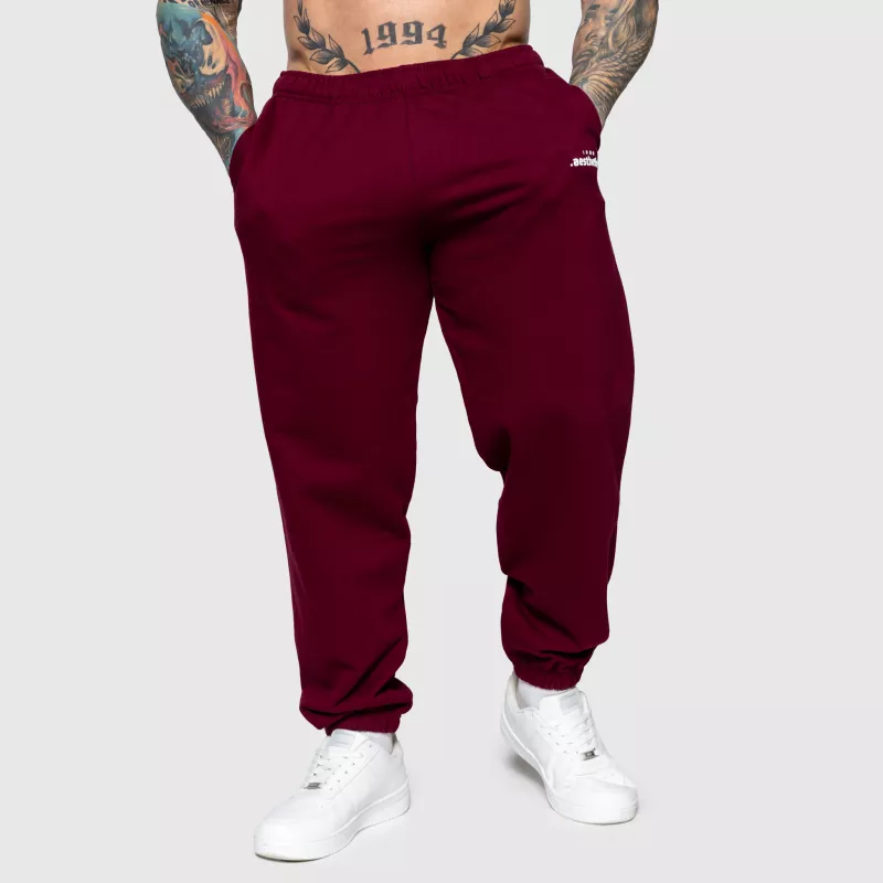 Oversized melegítőnadrág Iron Aesthetics Relaxed, bordó-7