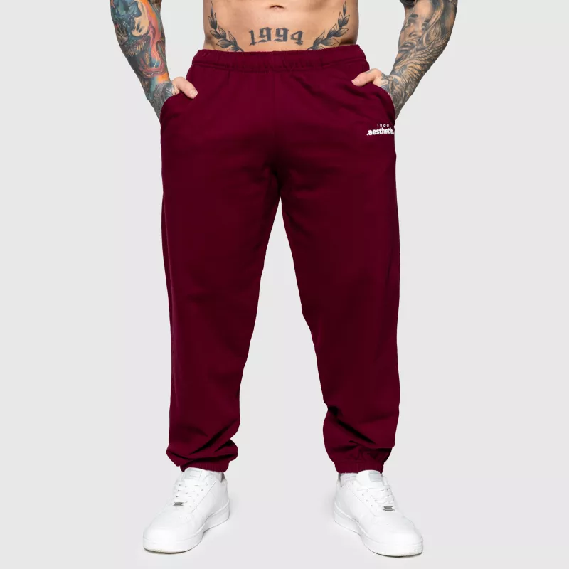 Oversized melegítőnadrág Iron Aesthetics Relaxed, bordó-4