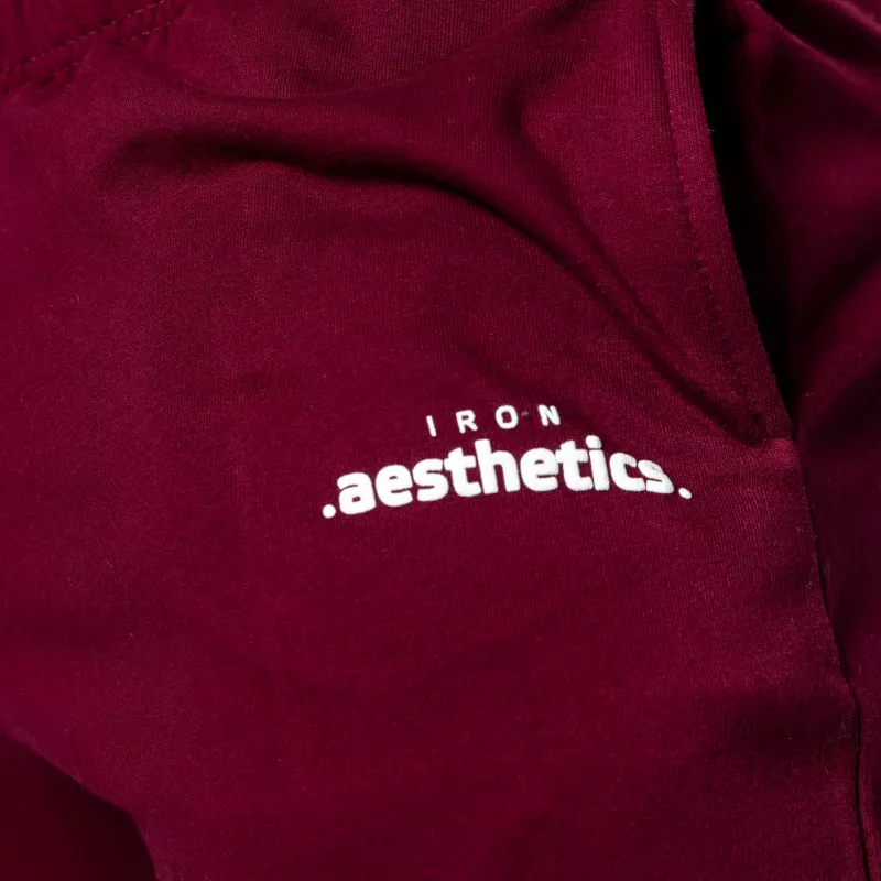 Oversized melegítőnadrág Iron Aesthetics Relaxed, bordó-8