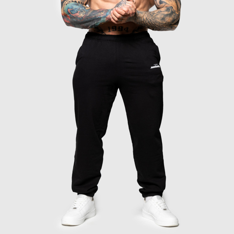 Oversized melegítőnadrág Iron Aesthetics Relaxed, fekete · záber 8