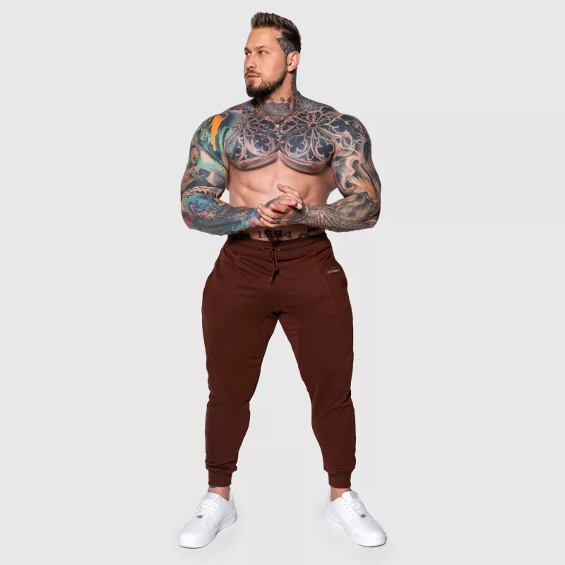 Férfi sportos melegítőnadrág Iron Aesthetics Flexi, barna-7