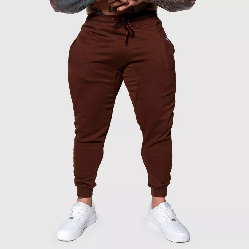 Férfi sportos melegítőnadrág Iron Aesthetics Flexi, barna-4