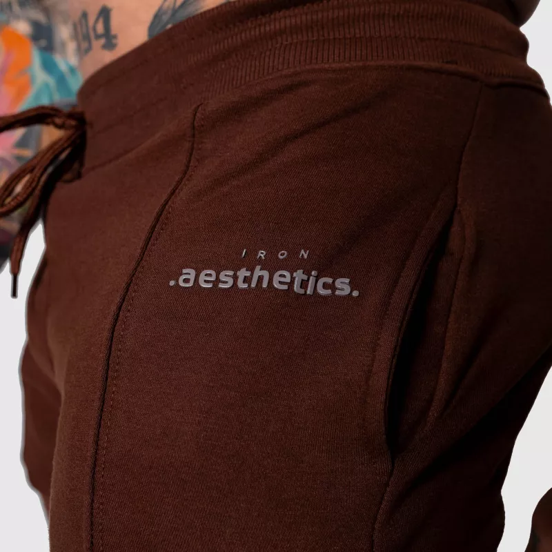 Férfi sportos melegítőnadrág Iron Aesthetics Flexi, barna-8