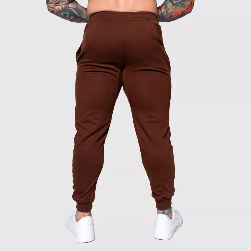 Férfi sportos melegítőnadrág Iron Aesthetics Flexi, barna-3