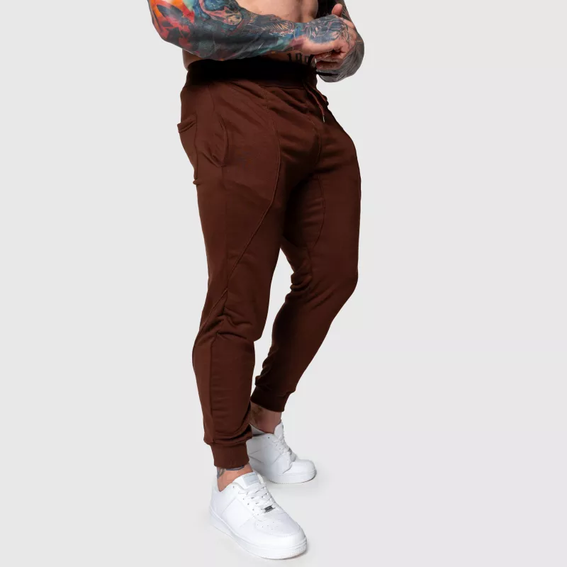 Férfi sportos melegítőnadrág Iron Aesthetics Flexi, barna-6