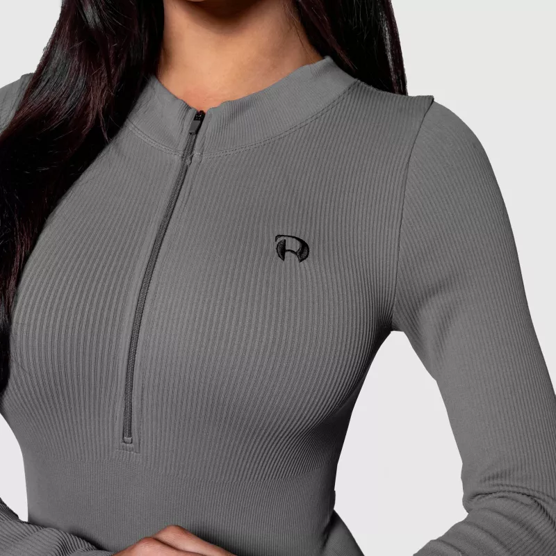Női bordázott  overál Iron Aesthetics Rib Lady, szürke-9