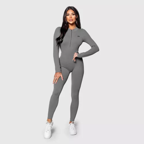Női bordázott  overál Iron Aesthetics Rib Lady, szürke