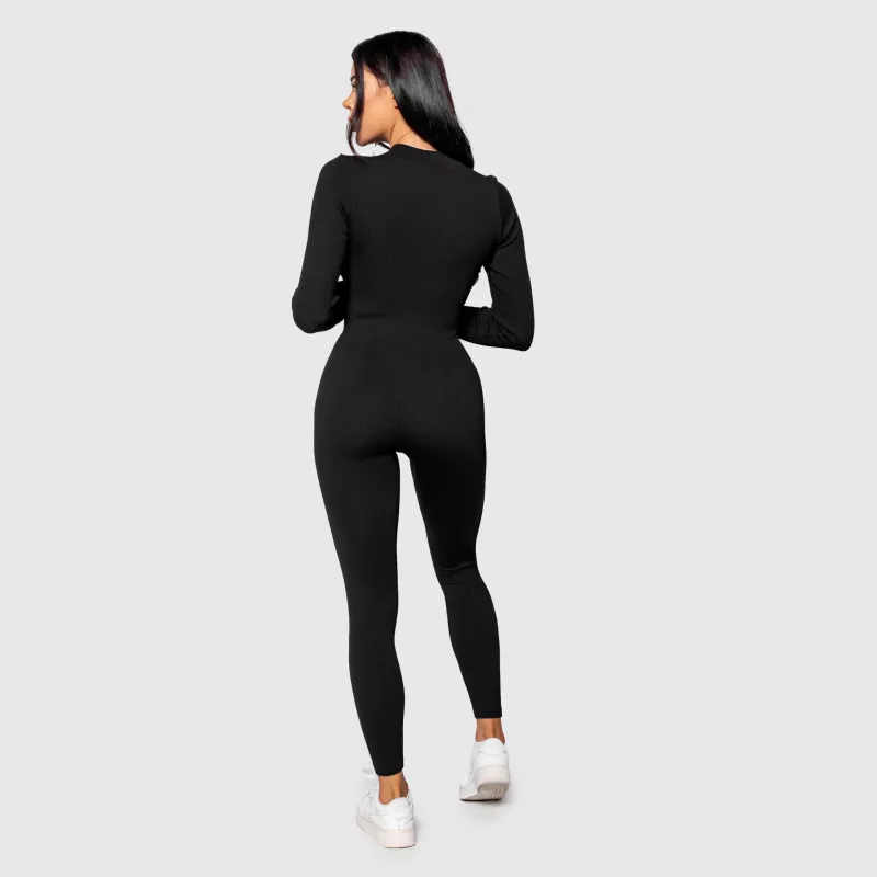 Női bordázott  overál Iron Aesthetics Rib Lady, fekete-5