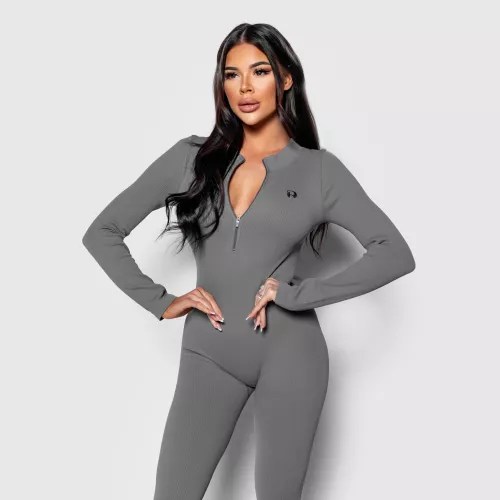 Női bordázott  overál Iron Aesthetics Rib Lady, szürke