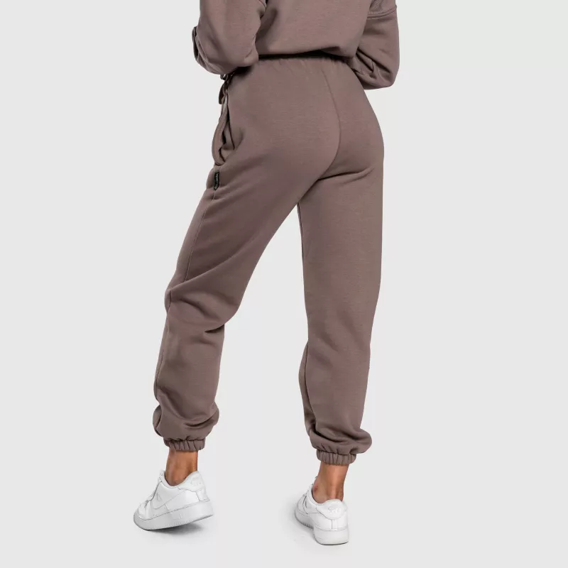 Női oversized melegítőnadrág Iron Aesthetics Simone, barna-5