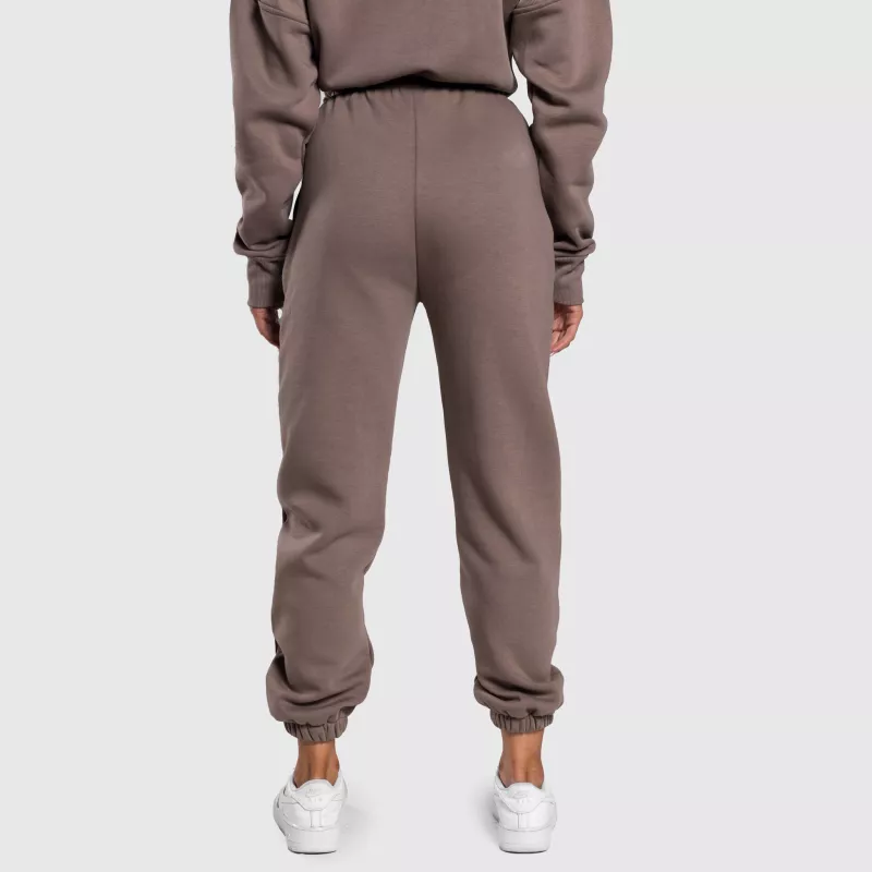 Női oversized melegítőnadrág Iron Aesthetics Simone, barna-4