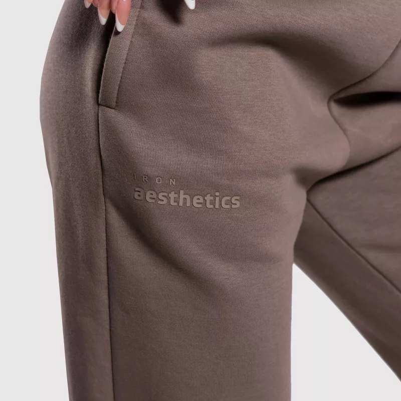 Női oversized melegítőnadrág Iron Aesthetics Simone, barna-7