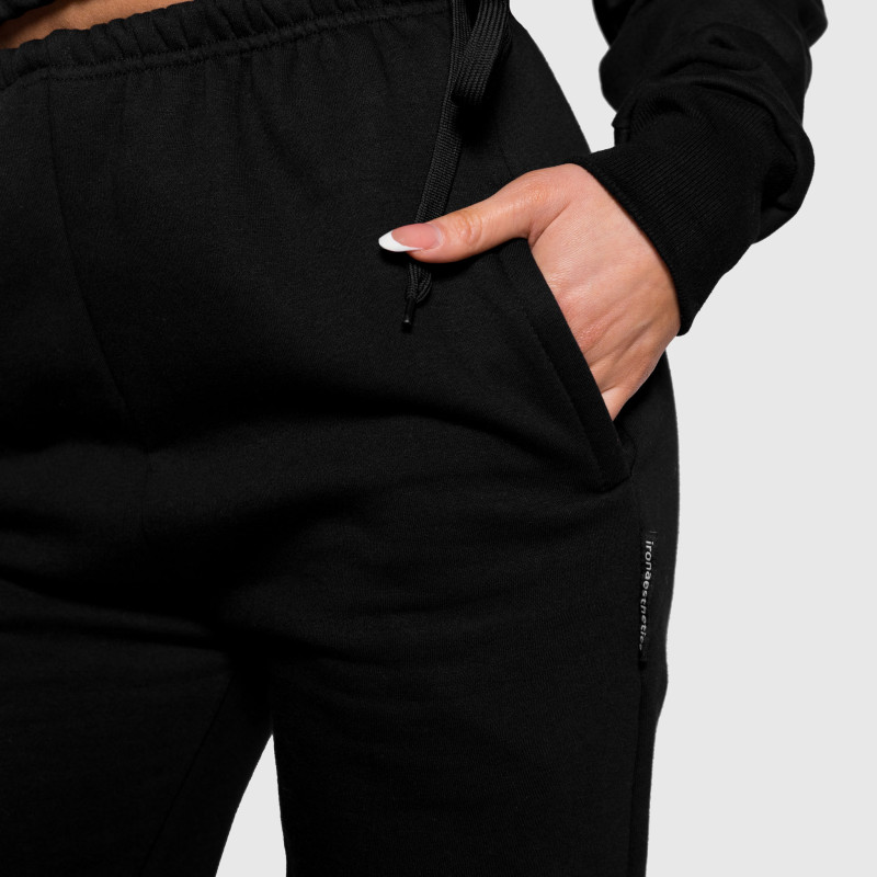Női oversized melegítőnadrág Iron Aesthetics Simone, fekete · záber 8