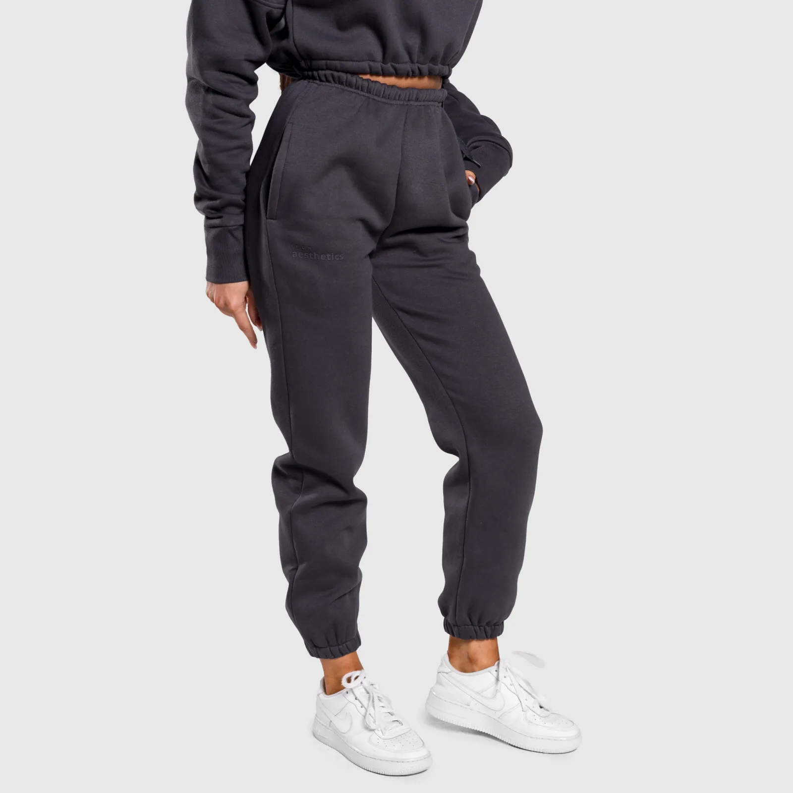 Női oversized melegítőnadrág Iron Aesthetics Simone, szürke-1