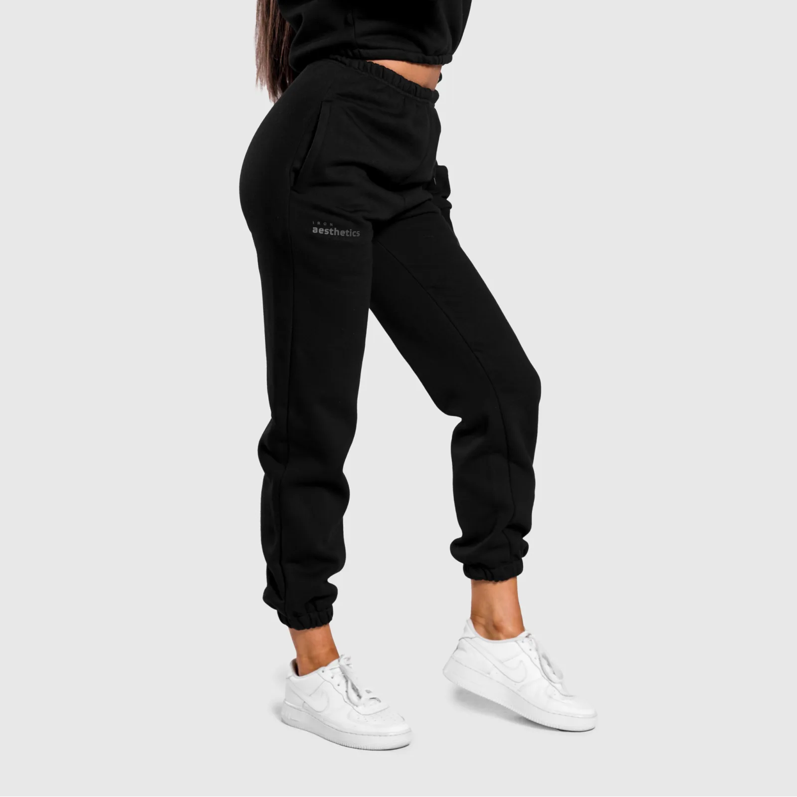 Női oversized melegítőnadrág Iron Aesthetics Simone, fekete-1