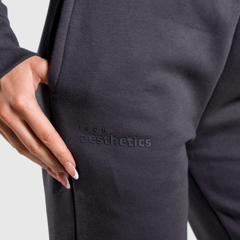 Női oversized melegítőnadrág Iron Aesthetics Simone, szürke · záber 7