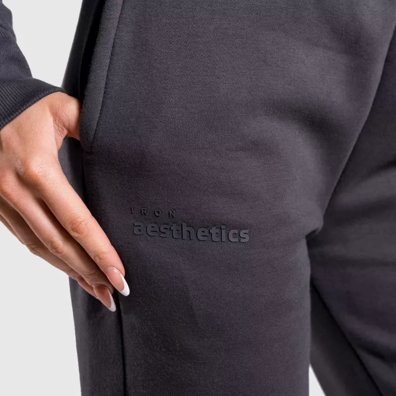 Női oversized melegítőnadrág Iron Aesthetics Simone, szürke-7