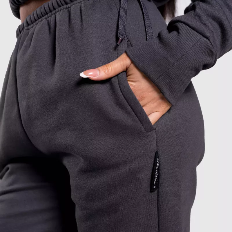 Női oversized melegítőnadrág Iron Aesthetics Simone, szürke-8