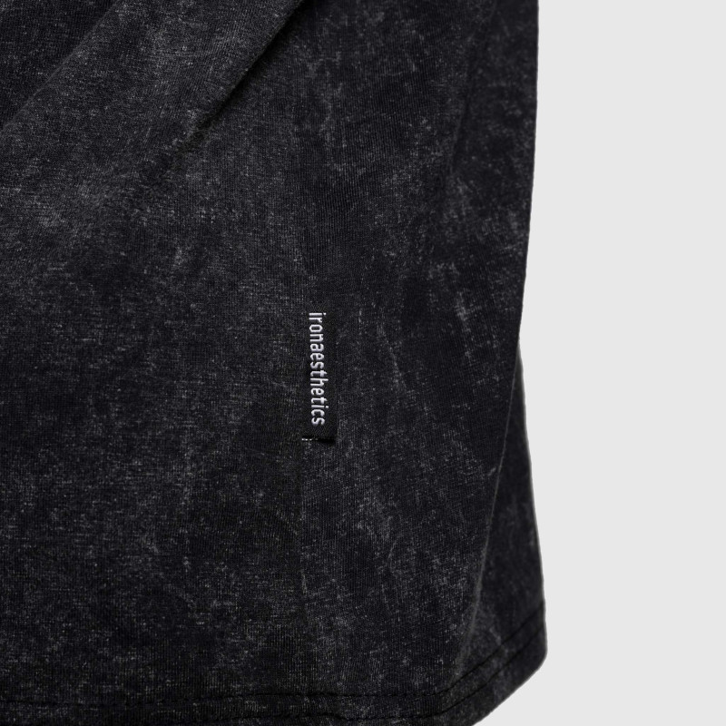 Oversize póló Iron Aesthetics College, washed black · záber 8
