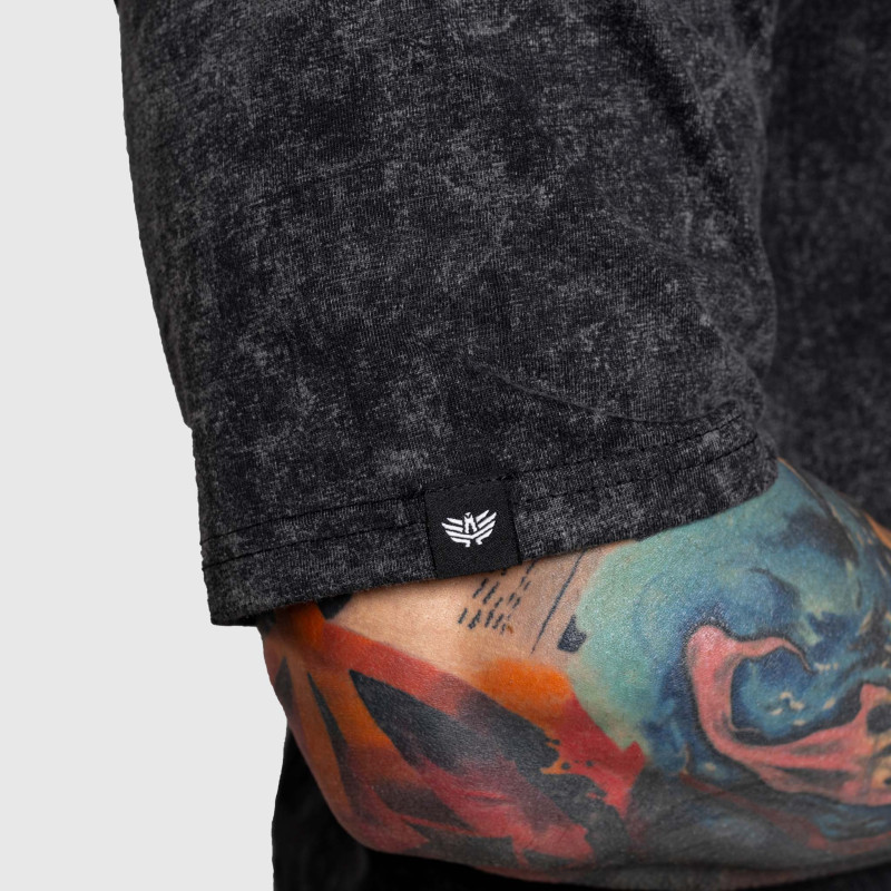 Oversize póló Iron Aesthetics College, washed black · záber 7