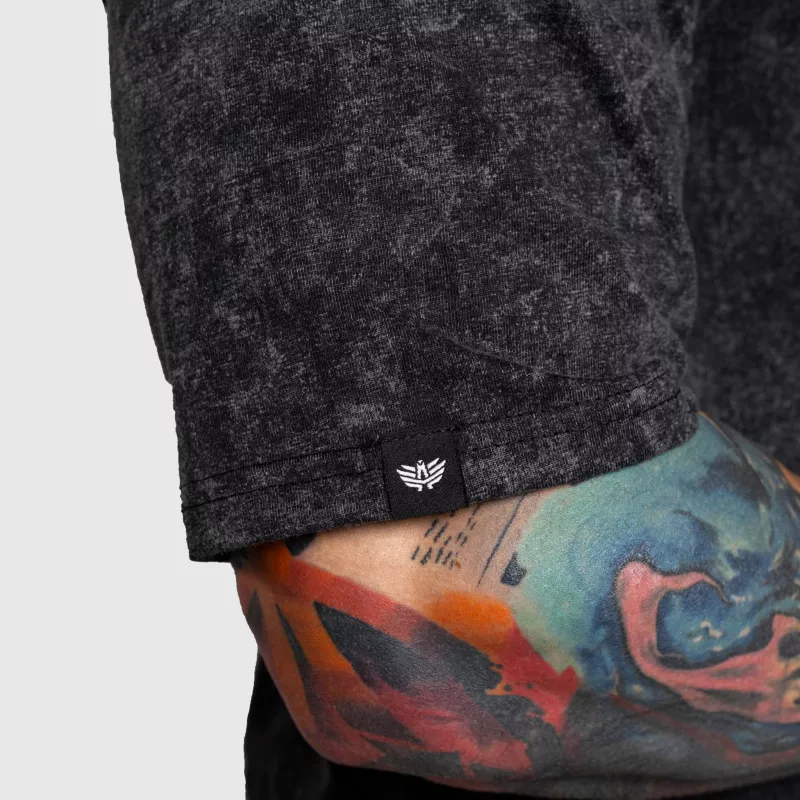 Oversize póló Iron Aesthetics College, washed black-7