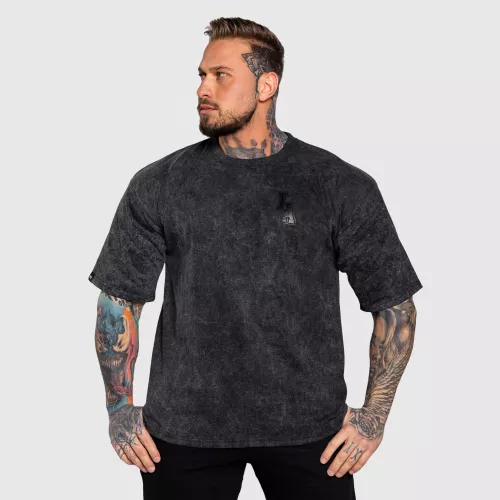 Oversize póló Iron Aesthetics College, washed black