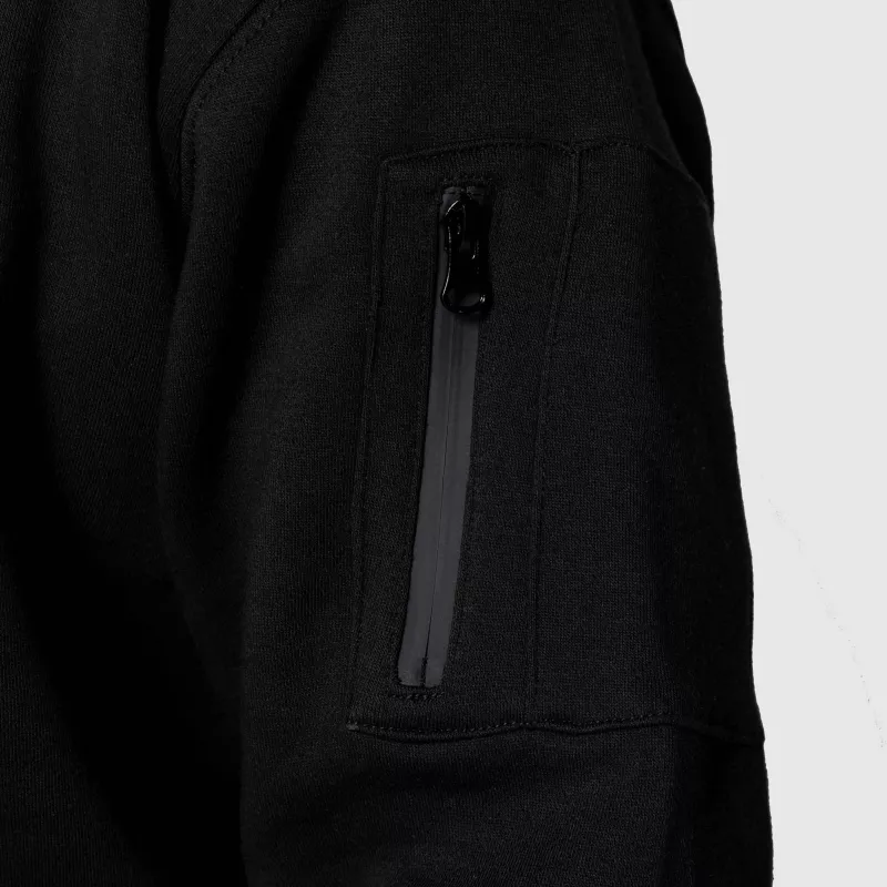 Oversize cipzáros pulóver Iron Aesthetics Loaded, fekete-9